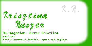 krisztina nuszer business card